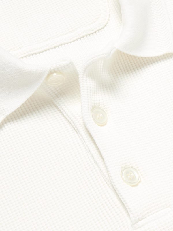 Horacio Waffle-Knit Cotton Polo Shirt - CU Horacio Waffle-Knit Cotton Polo Shirt - CU