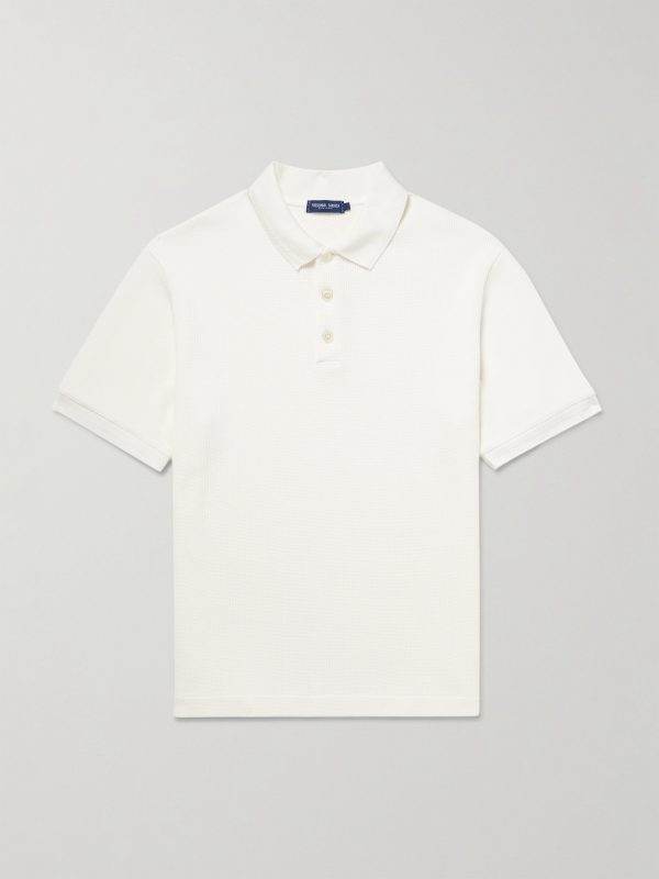 Horacio Waffle-Knit Cotton Polo Shirt Horacio Waffle-Knit Cotton Polo Shirt