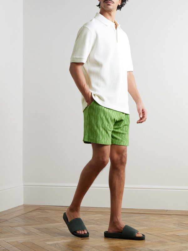 Horacio Waffle-Knit Cotton Polo Shirt - OU Horacio Waffle-Knit Cotton Polo Shirt - OU