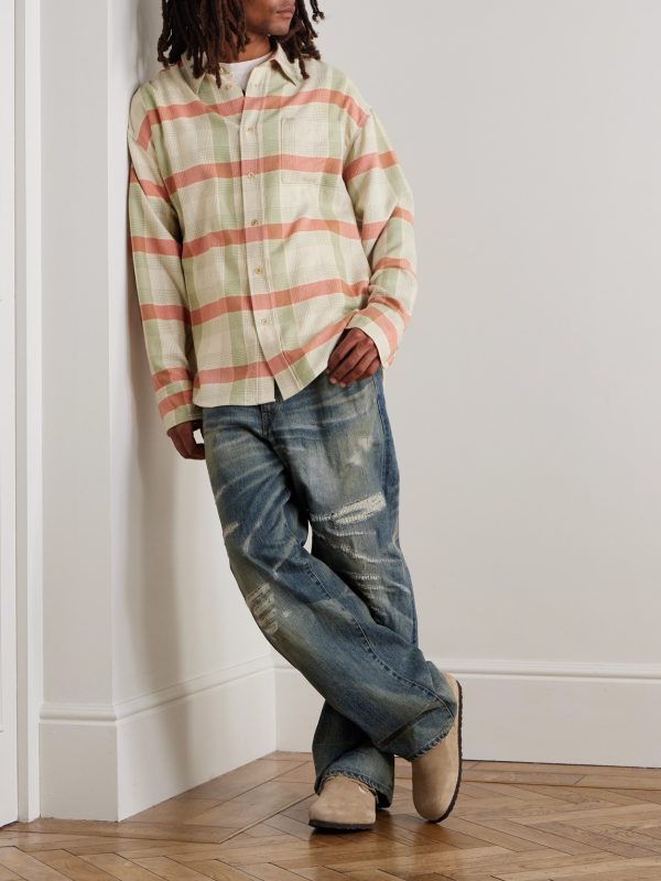 Checked Cashmere and Wool-Blend Shirt - OU