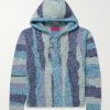Tasselled Striped Crocheted Organic Cotton Hoodie Tasselled Striped Crocheted Organic Cotton Hoodie