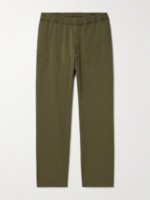 Bativoga Straight-Leg Cotton-Blend Poplin Trousers Bativoga Straight-Leg Cotton-Blend Poplin Trousers