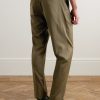 Masco Slim-Fit Straight-Leg Pleated Virgin Wool Trousers - BK Masco Slim-Fit Straight-Leg Pleated Virgin Wool Trousers - BK