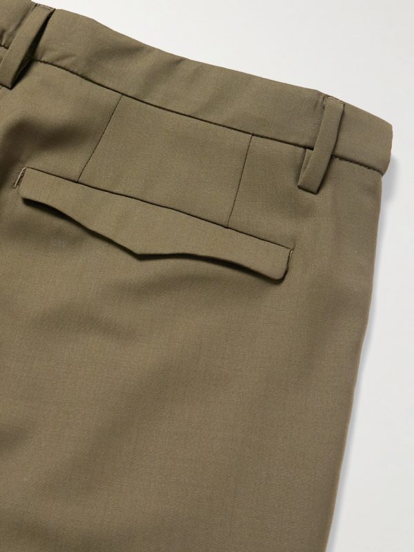 Masco Slim-Fit Straight-Leg Pleated Virgin Wool Trousers - CU Masco Slim-Fit Straight-Leg Pleated Virgin Wool Trousers - CU