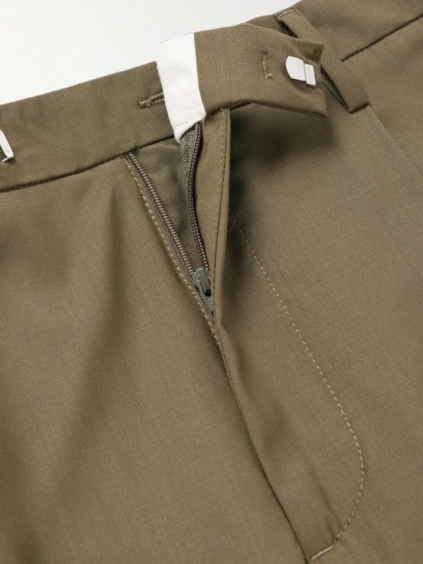 Masco Slim-Fit Straight-Leg Pleated Virgin Wool Trousers - E1 Masco Slim-Fit Straight-Leg Pleated Virgin Wool Trousers - E1
