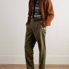 Masco Slim-Fit Straight-Leg Pleated Virgin Wool Trousers - OU Masco Slim-Fit Straight-Leg Pleated Virgin Wool Trousers - OU