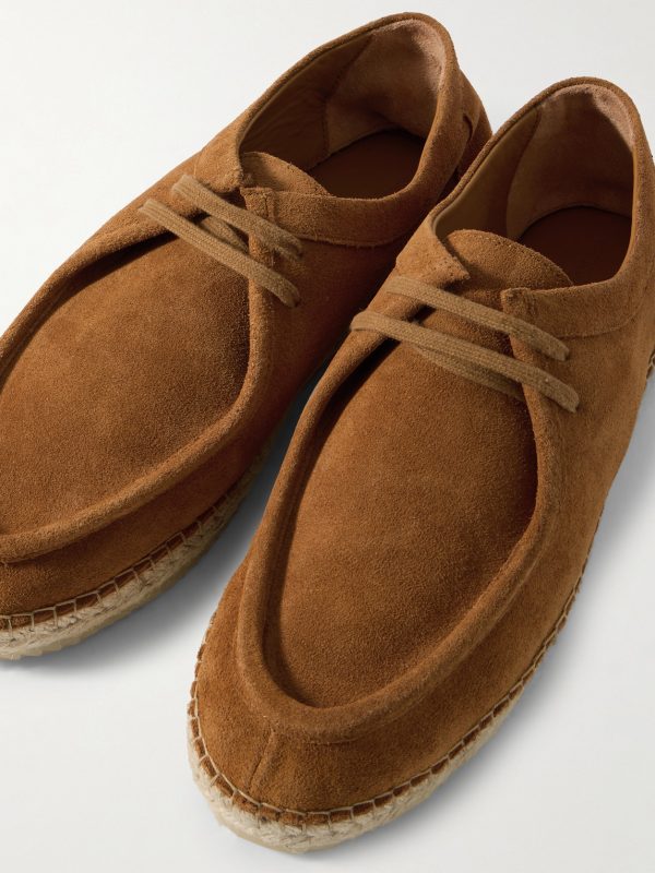 Rodolfo Jute-Trimmed Suede Derby Shoes - CU