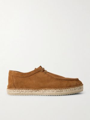 Rodolfo Jute-Trimmed Suede Derby Shoes Rodolfo Jute-Trimmed Suede Derby Shoes