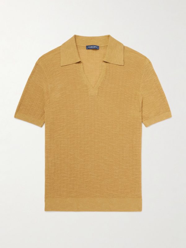 Joaquim Ribbed Cotton-Blend Polo Shirt Joaquim Ribbed Cotton-Blend Polo Shirt