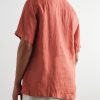 Angelo Camp-Collar Linen Shirt - BK