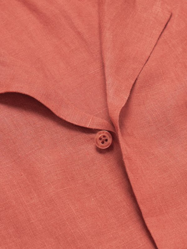 Angelo Camp-Collar Linen Shirt - CU