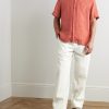 Angelo Camp-Collar Linen Shirt - OU