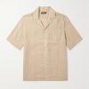 Angelo Camp-Collar Linen Shirt Angelo Camp-Collar Linen Shirt