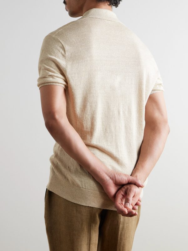 Linen Polo Shirt - BK Linen Polo Shirt - BK
