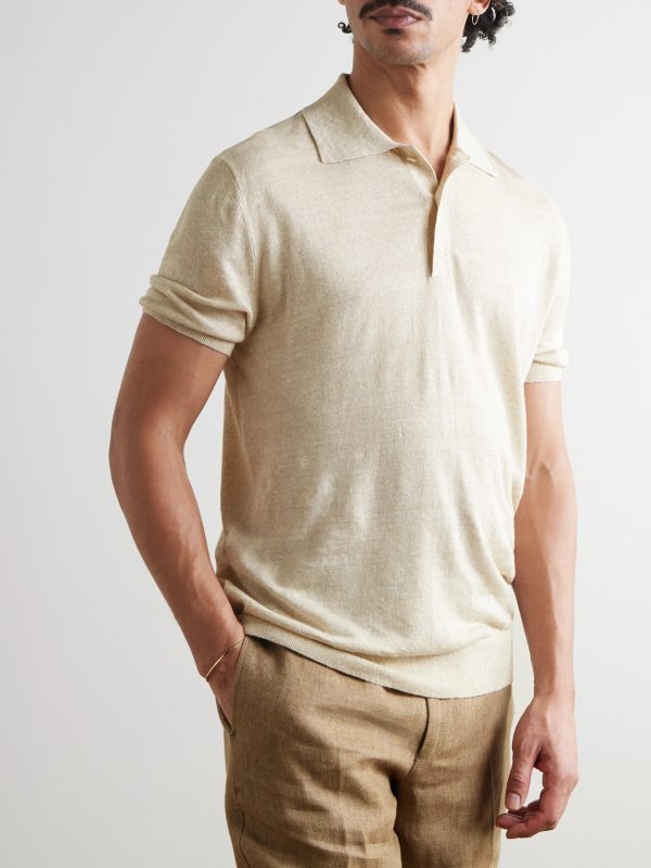 Linen Polo Shirt - FR Linen Polo Shirt - FR