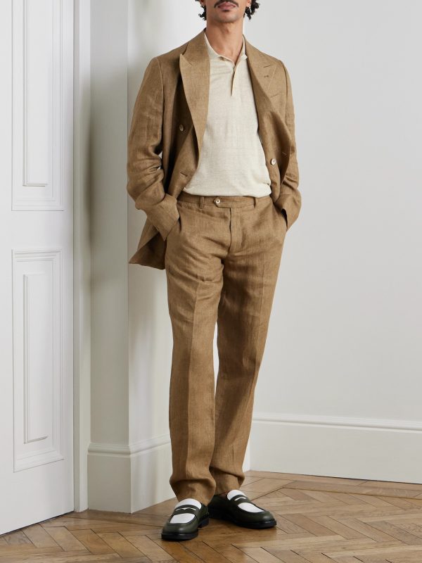 Linen Polo Shirt - OU Linen Polo Shirt - OU