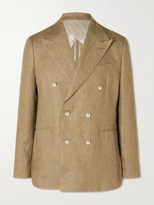 Zanini Double-Breasted Linen Blazer Zanini Double-Breasted Linen Blazer