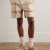 Straight-Leg Checked Cashmere and Wool-Blend Drawstring Shorts - FR