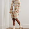 Straight-Leg Checked Cashmere and Wool-Blend Drawstring Shorts - OU