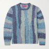 Striped Crocheted Organic Cotton Sweater Striped Crocheted Organic Cotton Sweater