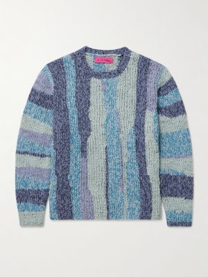 Striped Crocheted Organic Cotton Sweater Striped Crocheted Organic Cotton Sweater