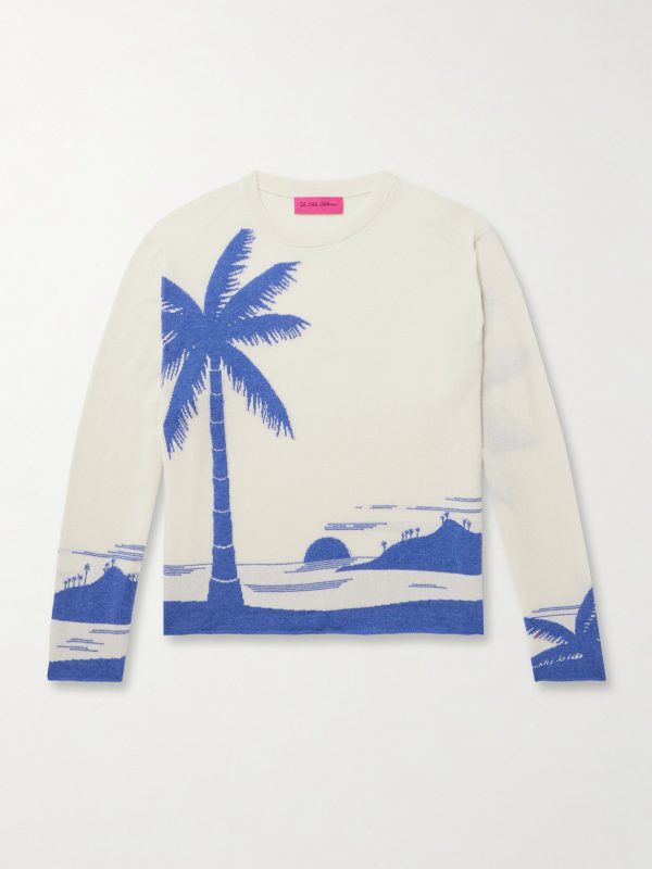 Intarsia-Knit Cashmere Sweater Intarsia-Knit Cashmere Sweater