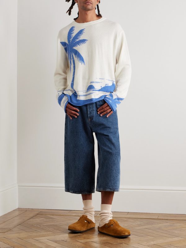 Intarsia-Knit Cashmere Sweater - OU Intarsia-Knit Cashmere Sweater - OU