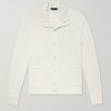 Claudio Ribbed Cotton and Cashmere-Blend Cardigan Claudio Ribbed Cotton and Cashmere-Blend Cardigan