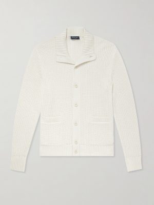 Claudio Ribbed Cotton and Cashmere-Blend Cardigan