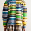 Striped Crocheted Organic Cotton Jacket - BK Striped Crocheted Organic Cotton Jacket - BK