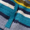 Striped Crocheted Organic Cotton Jacket - E1 Striped Crocheted Organic Cotton Jacket - E1