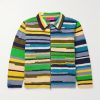 Striped Crocheted Organic Cotton Jacket Striped Crocheted Organic Cotton Jacket