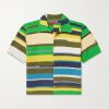 Striped Crocheted Organic Cotton Shirt Striped Crocheted Organic Cotton Shirt