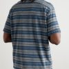 Jasper Convertible-Collar Indigo-Dyed Striped Cotton Shirt - BK