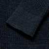 Shawl-Collar Ribbed Cotton Cardigan - E1 Shawl-Collar Ribbed Cotton Cardigan - E1