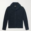 Shawl-Collar Ribbed Cotton Cardigan Shawl-Collar Ribbed Cotton Cardigan