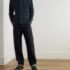 Shawl-Collar Ribbed Cotton Cardigan - OU Shawl-Collar Ribbed Cotton Cardigan - OU