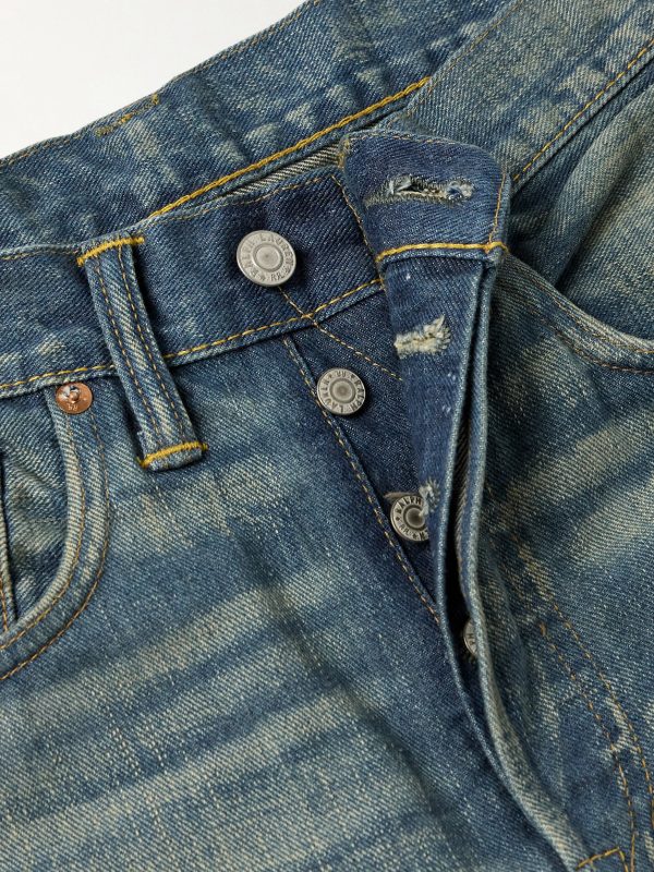 Straight-Leg Distressed Jeans - E1 Straight-Leg Distressed Jeans - E1