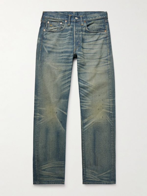 Straight-Leg Distressed Jeans Straight-Leg Distressed Jeans
