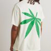 Weed Glittered Cotton-Jersey T-Shirt - BK Weed Glittered Cotton-Jersey T-Shirt - BK