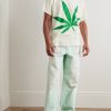 Weed Glittered Cotton-Jersey T-Shirt - OU Weed Glittered Cotton-Jersey T-Shirt - OU
