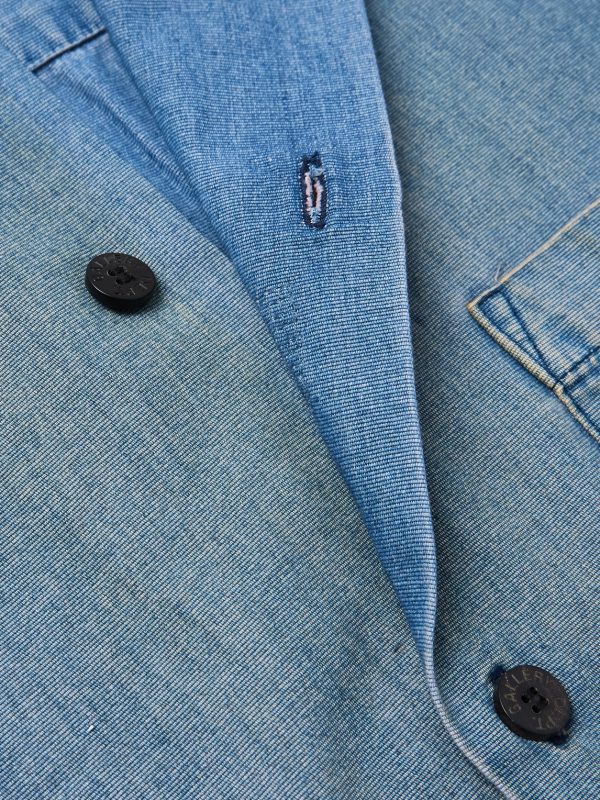 Bartz Paint-Splattered Embroidered Cotton-Chambray Shirt - CU Bartz Paint-Splattered Embroidered Cotton-Chambray Shirt - CU