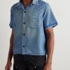 Bartz Paint-Splattered Embroidered Cotton-Chambray Shirt - FR Bartz Paint-Splattered Embroidered Cotton-Chambray Shirt - FR