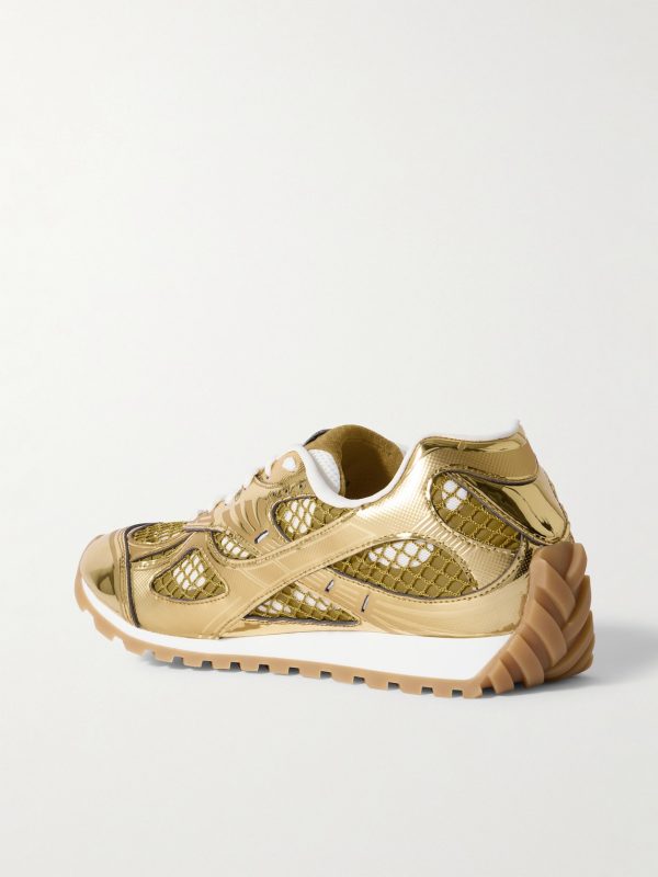 Orbit Metallic Rubber and Mesh Sneakers - BK Orbit Metallic Rubber and Mesh Sneakers - BK