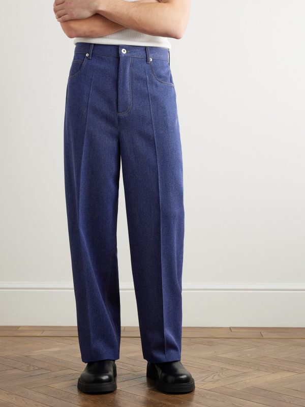 Wool and Cotton-Blend Drill Trousers - FR Wool and Cotton-Blend Drill Trousers - FR