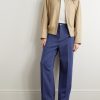 Wool and Cotton-Blend Drill Trousers - OU Wool and Cotton-Blend Drill Trousers - OU