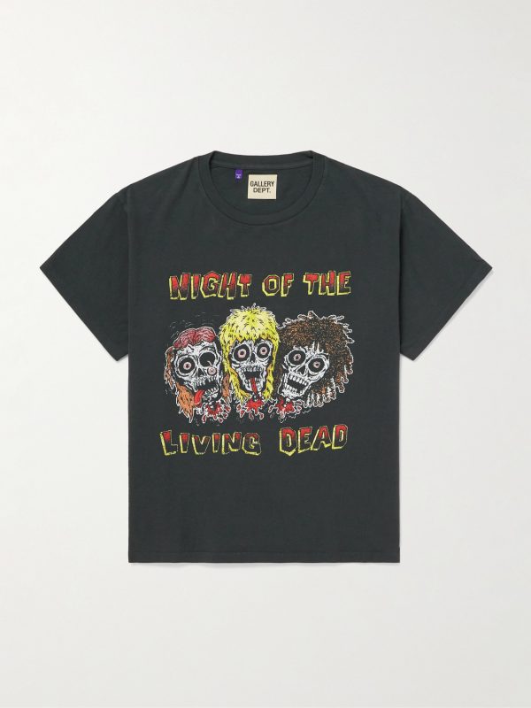 Night of The Living Dead Glittered Printed Cotton-Jersey T-Shirt Night of The Living Dead Glittered Printed Cotton-Jersey T-Shirt