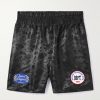 Boxing Straight-Leg Appliquéd Satin-Jacquard Shorts Boxing Straight-Leg Appliquéd Satin-Jacquard Shorts