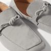 Knot-Detailed Leather-Trimmed Textured-Nubuck Loafers - CU