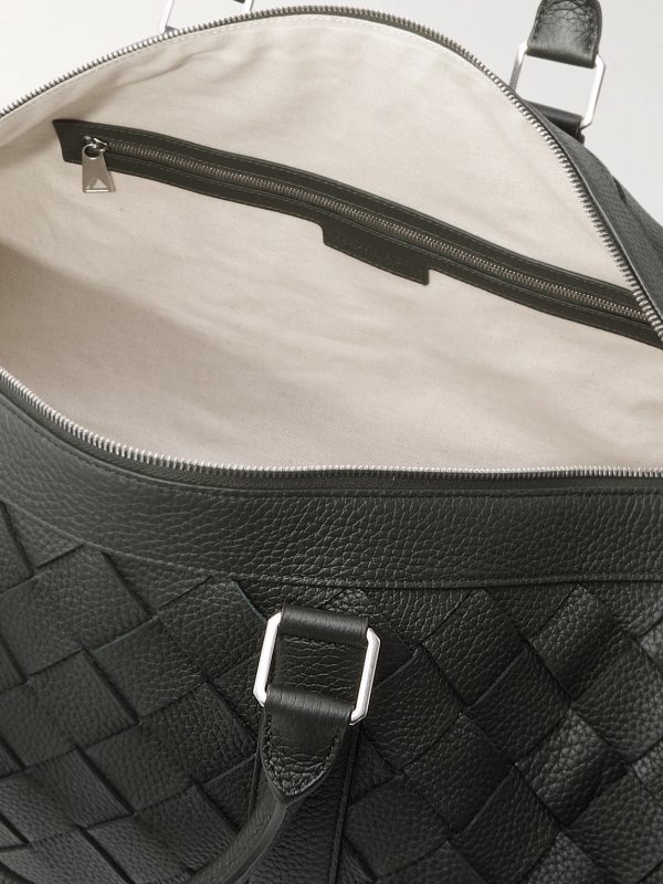 Intrecciato Full Grain Leather Duffle Bag - E1